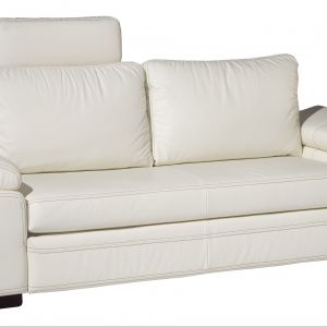 Sofa "Ritmo" wyróżnia się komfortem, nie zapominając o funkcjonalności. Solidne bryły, wyprofilowane boki, ruchome zagłówki i jasne kształty sprawiają, że model jest idealny do małych salonów. Fot. Etap Sofa