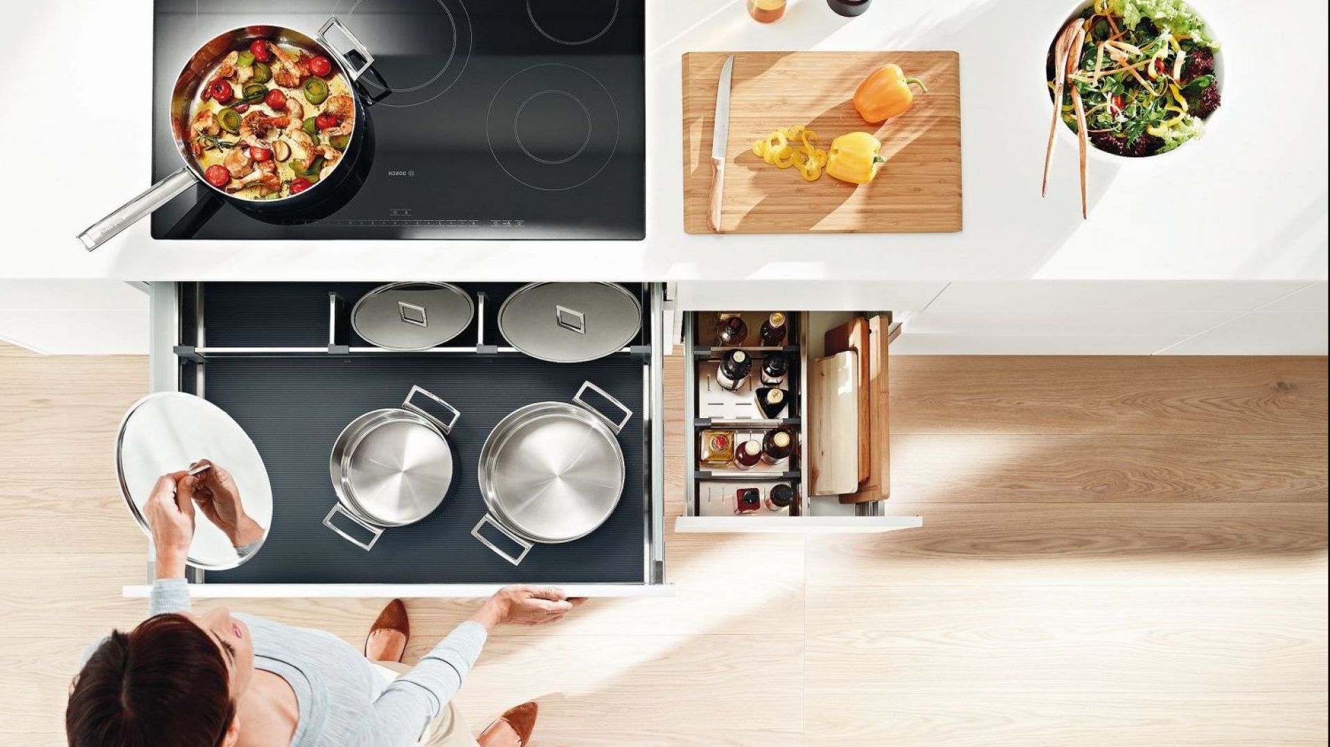 Przechowywanie w kuchni. 16 pomysłowych szuflad