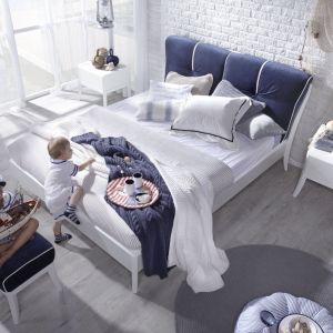 Łóżko "Dream Luxury Marina" pasuje do sypialni w marynistycznym stylu. Fot. Swarzędz Home
