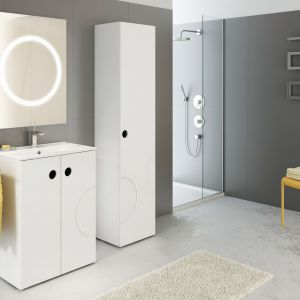 Meble do łazienki Sphere dedykowane są wnętrzom w minimalistycznym stylu. Fot. Defra
