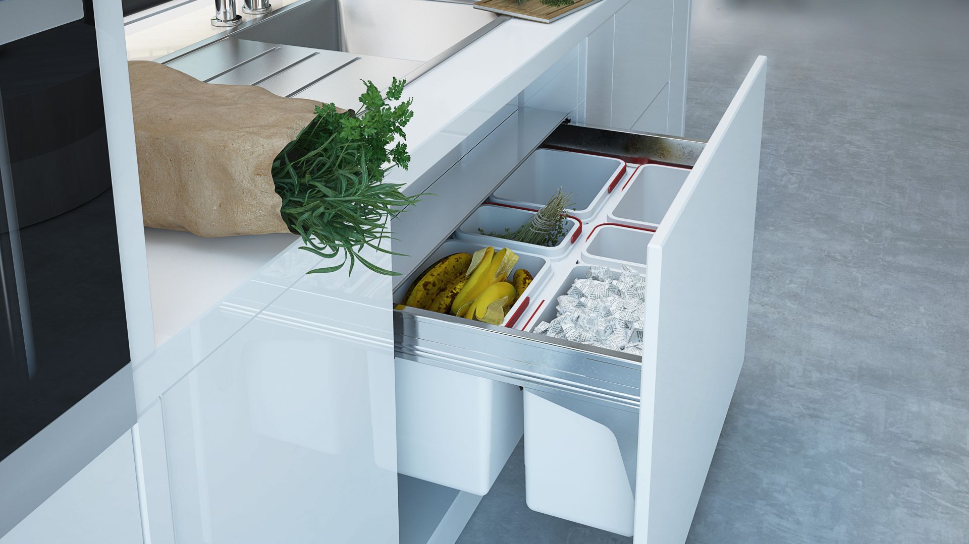 Organizery w meblach kuchennych - jak zachować porządek w szufladzie?