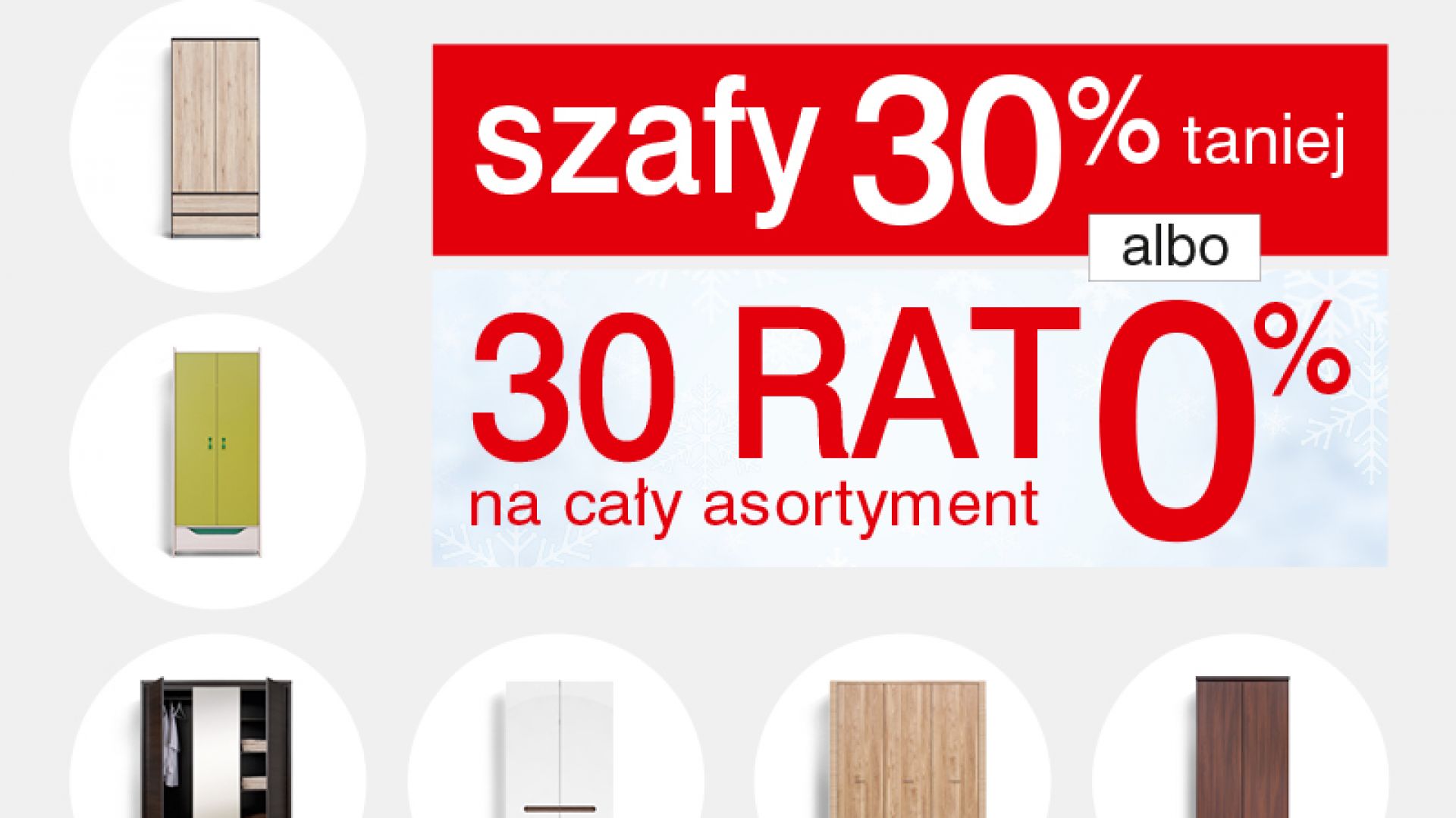 W Black Red White szafy 30% taniej albo 30 rat 0% na cały asortyment!