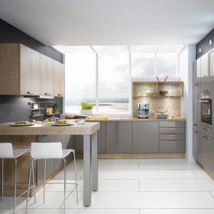 Doskonałym zabiegiem powiększającym kuchnię jest umieszczenie szafy kuchennej we wnęce. To pozwala zaoszczędzić dodatkowe centymetry w pomieszczeniu. Na zdjęciu model Lux 828 Fot. Nobilia