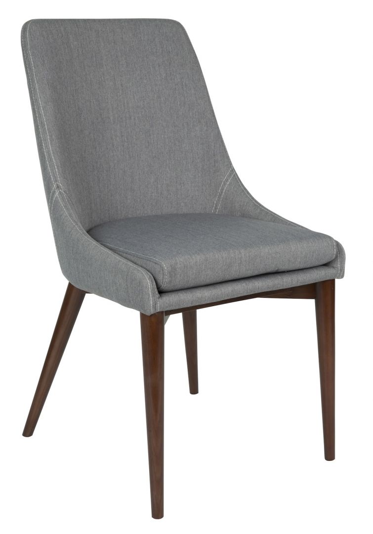 Krzesła obite szarą tapicerką to ostatni krzyk mody. Fot. designbotschaft.com 
