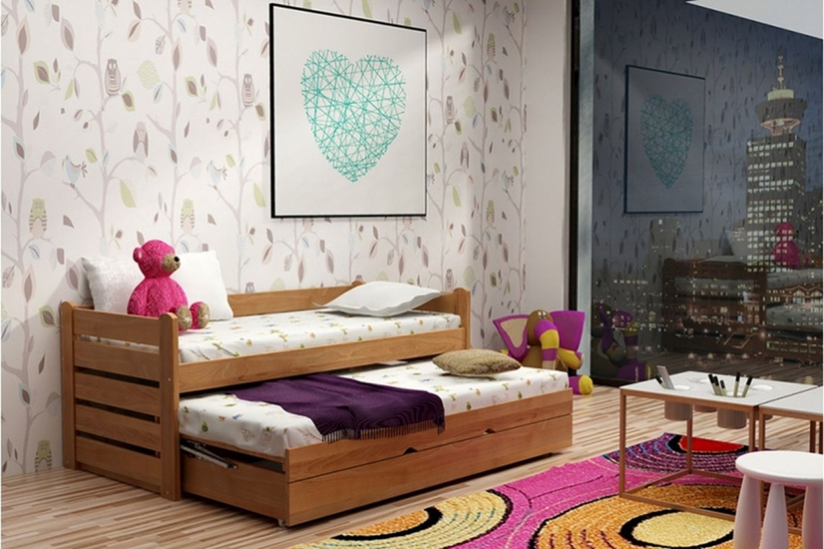 Łóżko z kolekcji For 2 Plus przeznaczone jest dla rodzeństwa. To dobra alternatywa dla wysokich łóżek piętrowych. Fot. Gabi