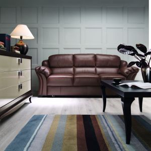 Sofa Kenya wyróżnia się wysokim komfortem ukrytym w klasycznym, eleganckim wnętrzu. Fot. Bydgoskie Meble
