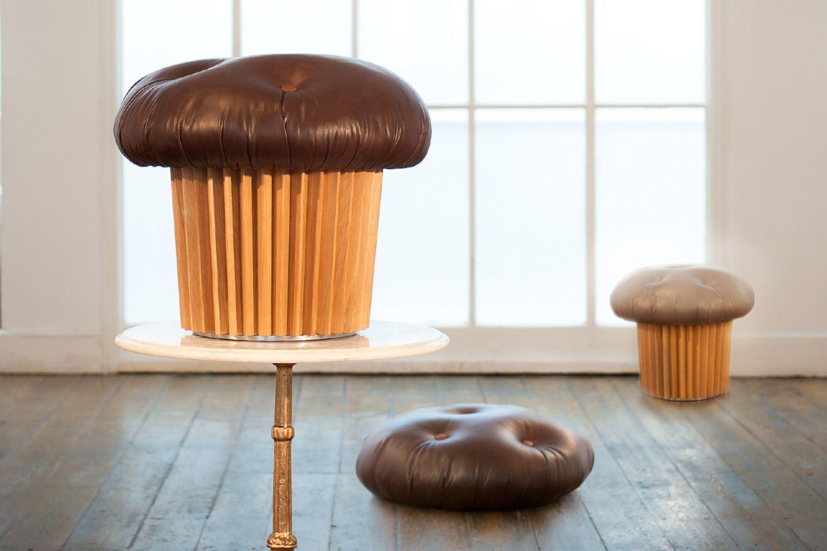 Puf w kształcie muffinki zaprojektowana przez Matteo Bianchi to świetny element dekoracyjny. Fot. Matteo Bianchi 