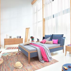 Łóżko Skey Luxury oprócz nowoczesnej stylistyki, ma również ciekawe kolory tapicerki. Fot. Swarzędz Home