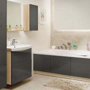 Kolekcja mebli łazienkowych "Smart Grey" firmy Cersanit. Fot. Cersanit