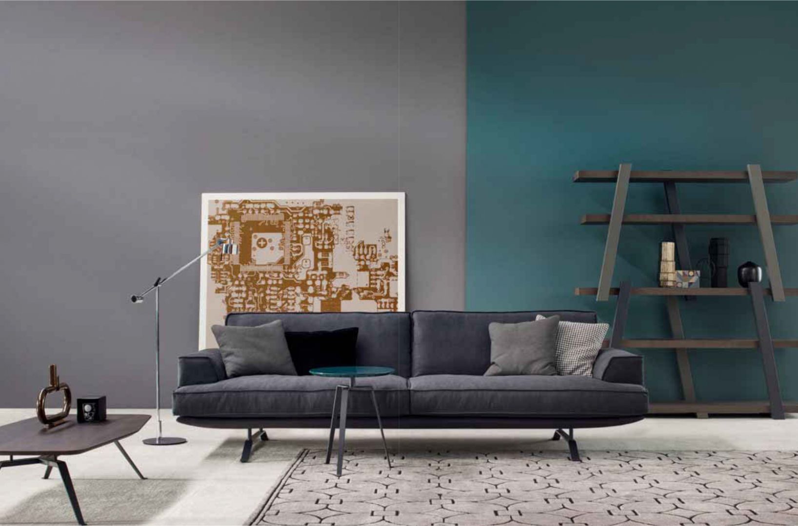 Sofa Slab Plus marki Bonaldo ma minimalistyczną formę. Fot. Galeria Heban