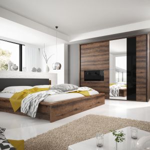 Sypialnia Indira to nowoczesne meble o minimalistycznych kształtach. Fot. Helvetia