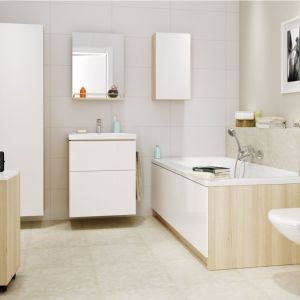 Kolekcja mebli łazienkowych "Smart White" firmy Cersanit. Fot. Cersanit