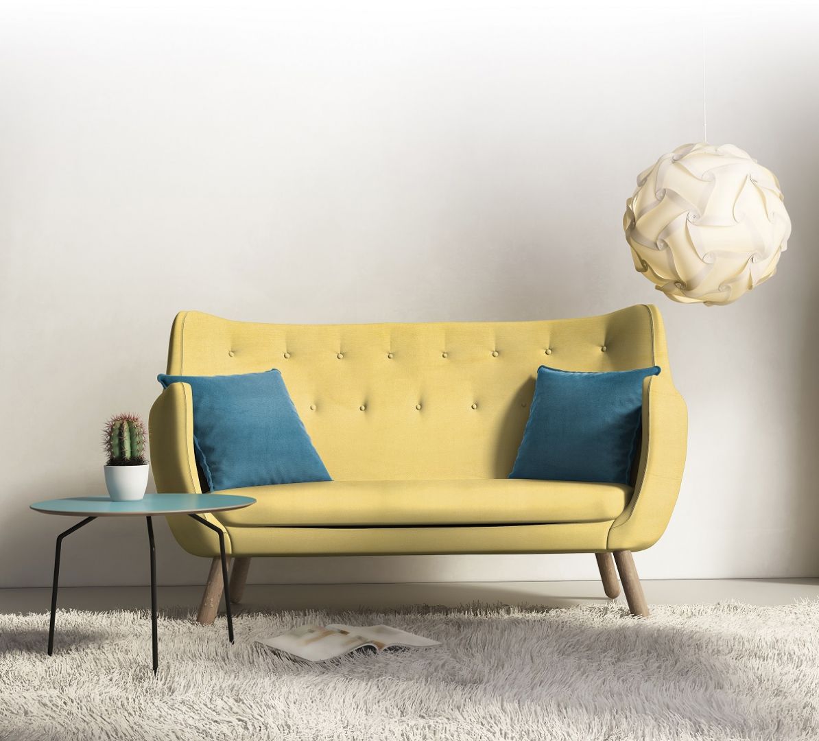 Sofa w żółtym kolorze ożywi wnętrze. Fot. Toptextil