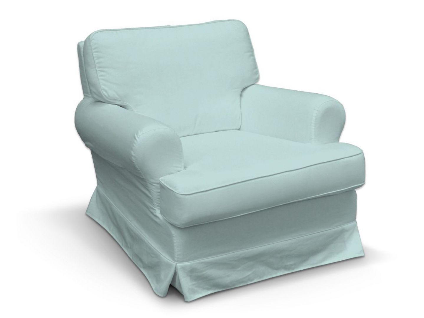 Pokrowiec na fotel to szybki i skuteczny sposób na zmianę koloru mebli w salonie. Fot. Dekoria.pl