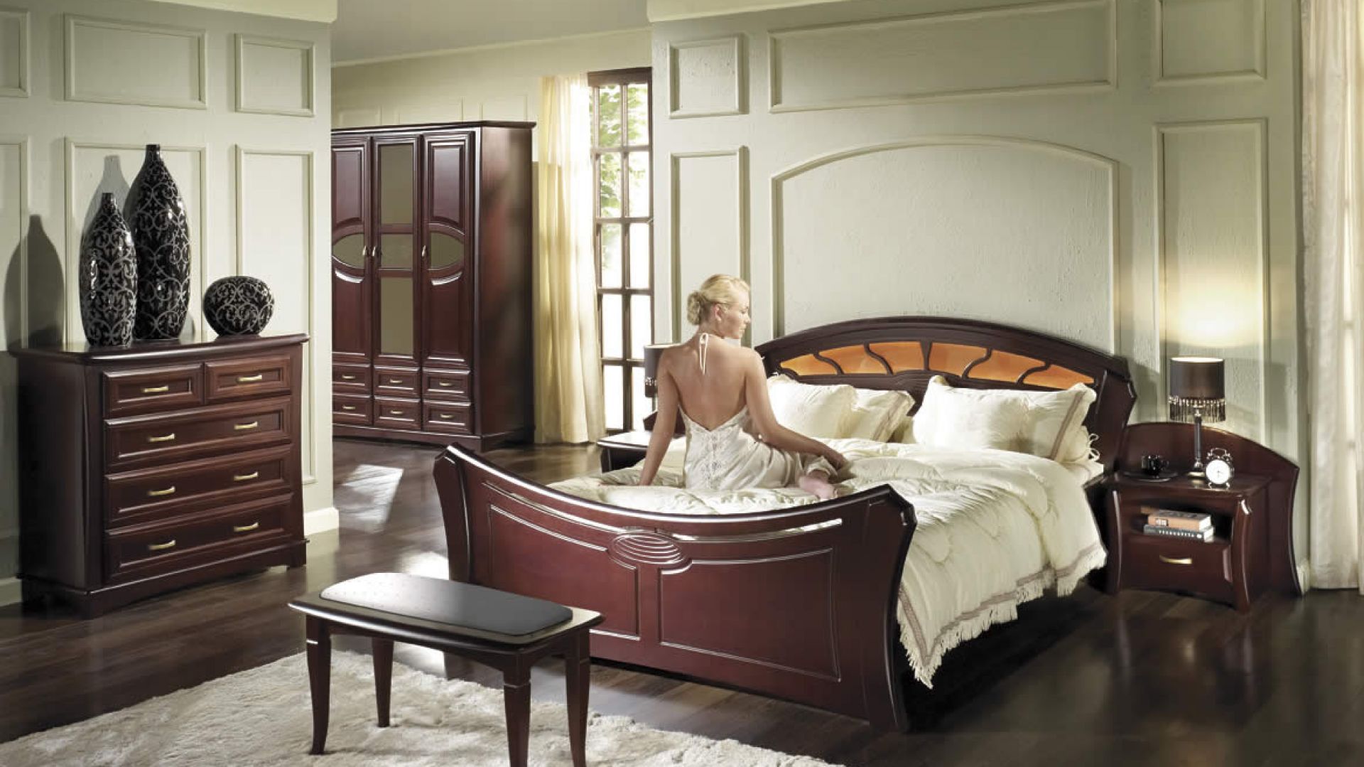 Szafy w kolorach drewna - jak zaaranżować komfortową sypialnię?
