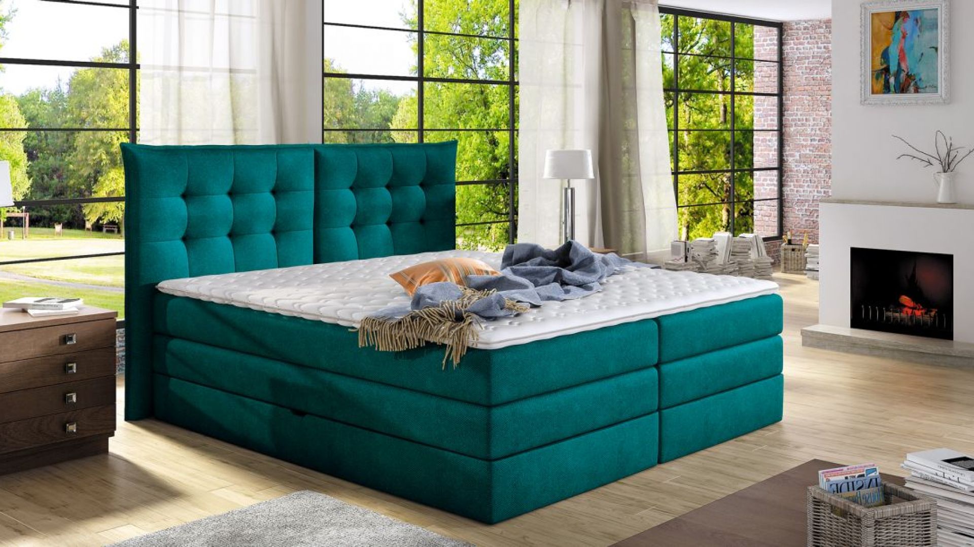 Łóżka z pikowanym wezgłowiem – zobacz piękne, stylowe i nowoczesne meble