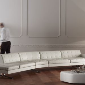 Sofa "Kennedee" firmy Poltrona Frau. Projekt: Jean-Marie Massaud. Fot. Poltrona Frau