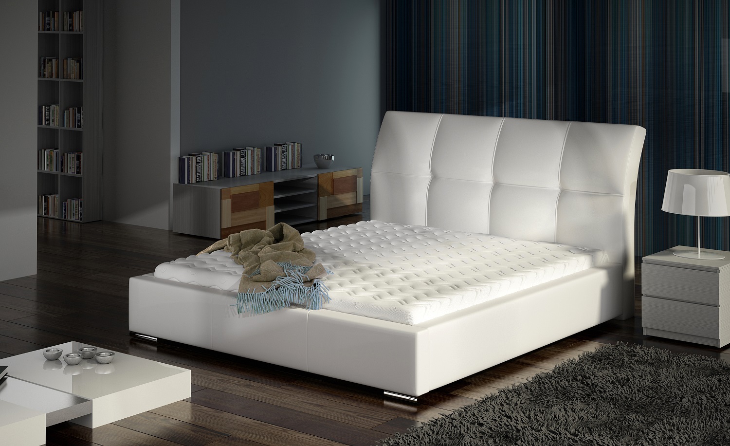 Łóżko tapicerowane Emilio marki Comforteo. Fot. Comforteo