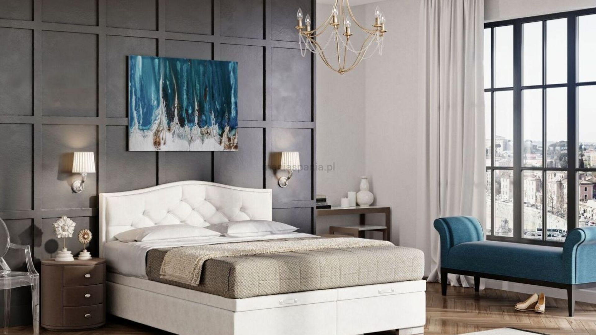 Sypialnia w stylu glamour - jakich użyć mebli?