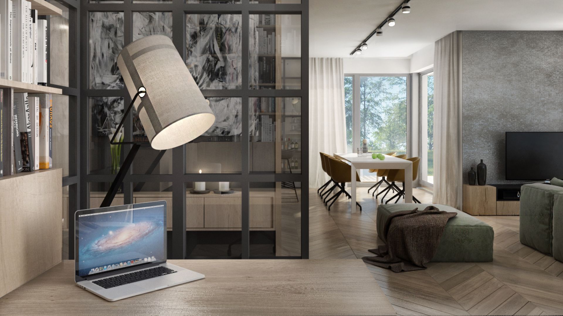 Wnętrze Corner House (gabinet). Projekt: 3DProjekt. Fot. 3DProjekt