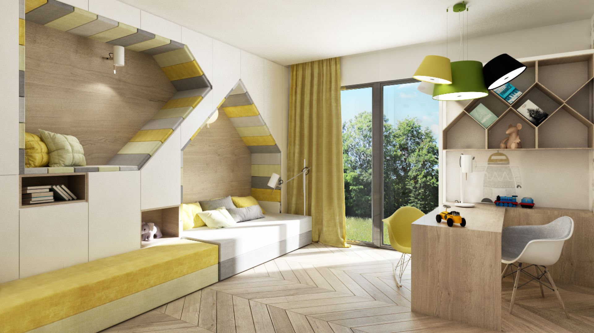 Wnętrze Corner House (pokój dziecka). Projekt: 3DProjekt. Fot. 3DProjekt