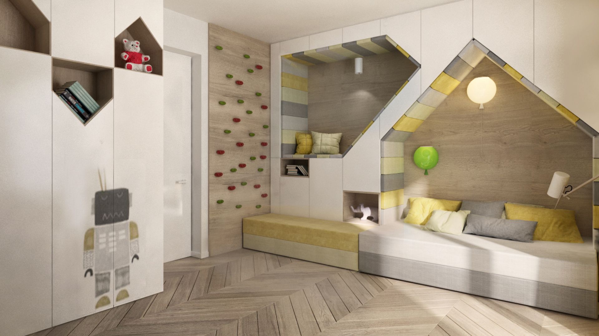 Wnętrze Corner House (pokój dziecka). Projekt: 3DProjekt. Fot. 3DProjekt
