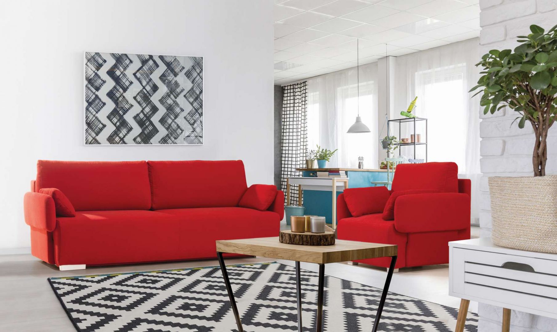 Asti Plus - zestaw sofa + fotel. Fot. Meblomak