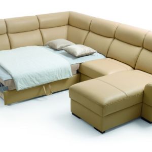 Funkcja spania zastosowana w narożniku „Grand Vario” marki Etap Sofa. Fot. Etap Sofa