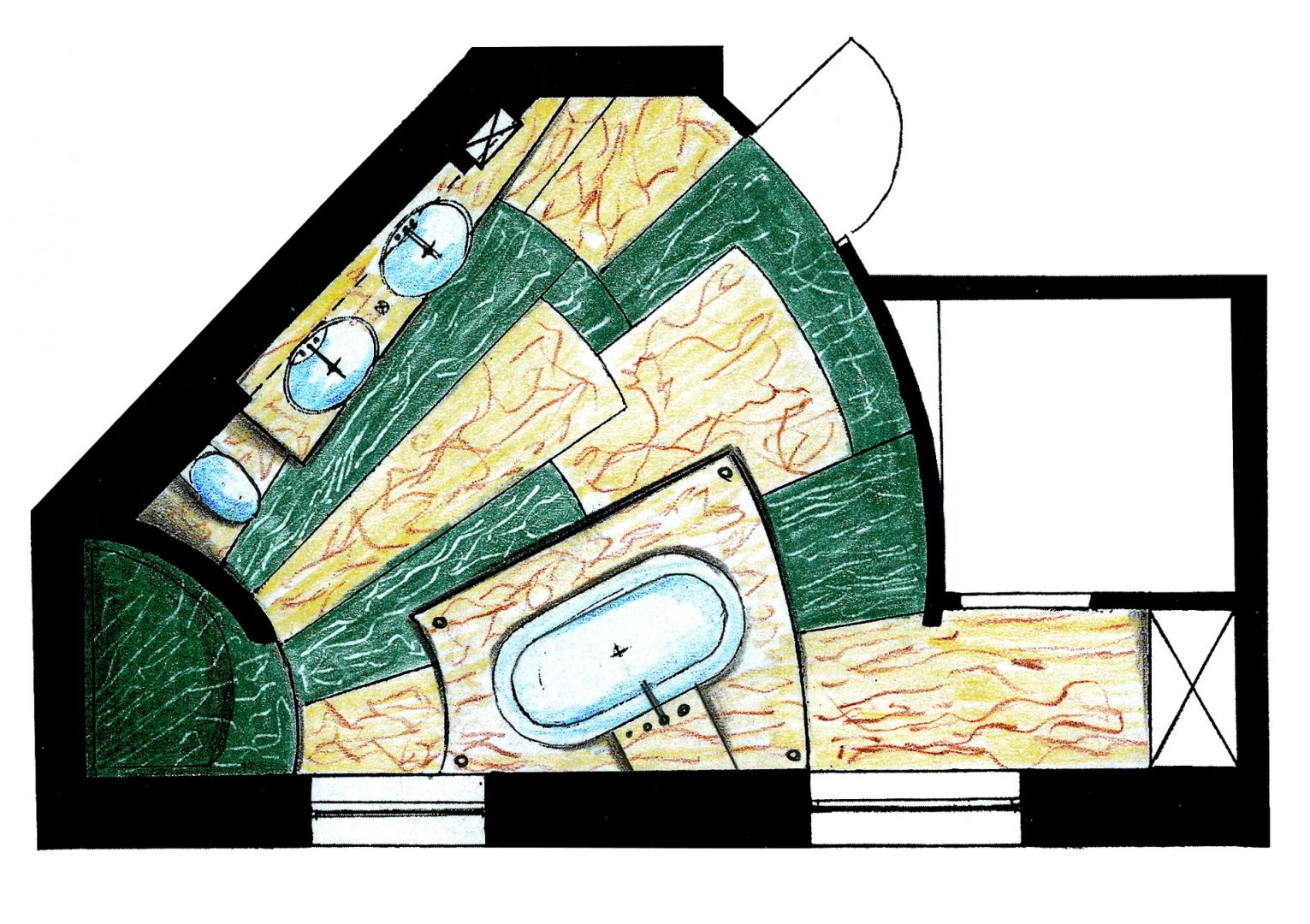 Powierzchnia łazienki – ok. 22 m²