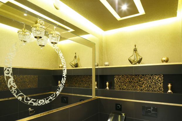 Toaleta dla gości – wnętrze w stylu klasycznym
