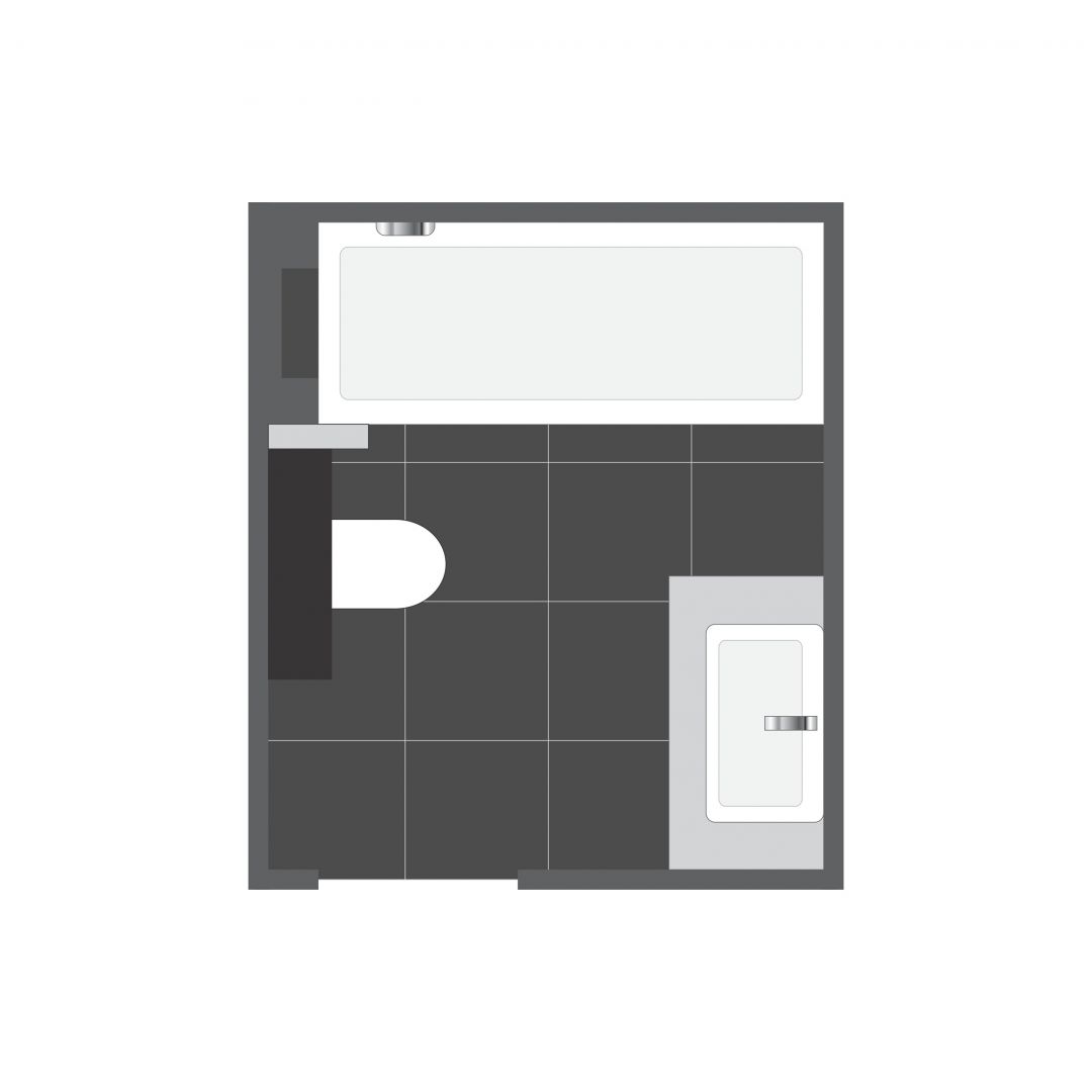 Powierzchnia łazienki: ok. 5 m².