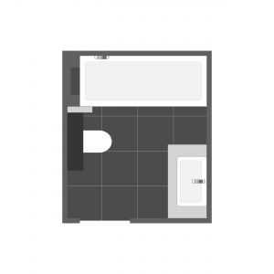 Powierzchnia łazienki: ok. 5 m².