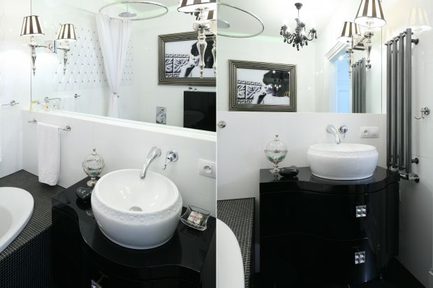 Czerń i biel to zestaw kolorystyczny kojarzony z elegancją i będący zawsze na czasie. Zobaczcie łazienki urządzone w duecie black&amp;white.