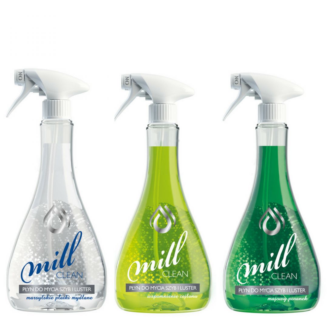 Płyny do szyb i luster. Fot. Mill Clean