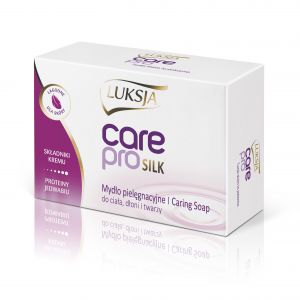 Luksja Care Pro Silk to pielęgnacyjne mydło w kostce wzbogacone 
o składniki kremu. Dzięki obecności protein jedwabiu, pielęgnuje i dba 
o skórę, pozostawiając ją delikatną i miękką w dotyku. Przyjemna kremowa piana zapewnia komfort użycia podczas kąpieli. Produkt przeznaczony jest do mycia ciała, dłoni i twarzy.