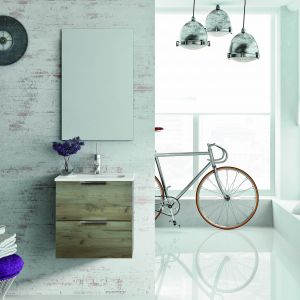 Aranżacja łazienki w stylu loft z meblami z kolekcji Street marki Elita. Fot. Elita