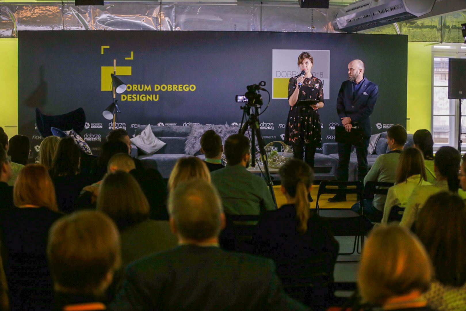 Inauguracja Forum Dobrego Designu: Małgorzata Burzec-Lewandowska i Robert Posytek. Fot. Piotr Waniorek