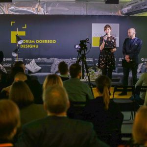 Inauguracja Forum Dobrego Designu: Małgorzata Burzec-Lewandowska i Robert Posytek. Fot. Piotr Waniorek
