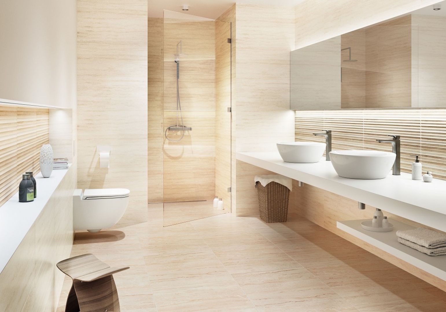Płytki ceramiczne z kolekcji Classic Travertine. Fot. Opoczno