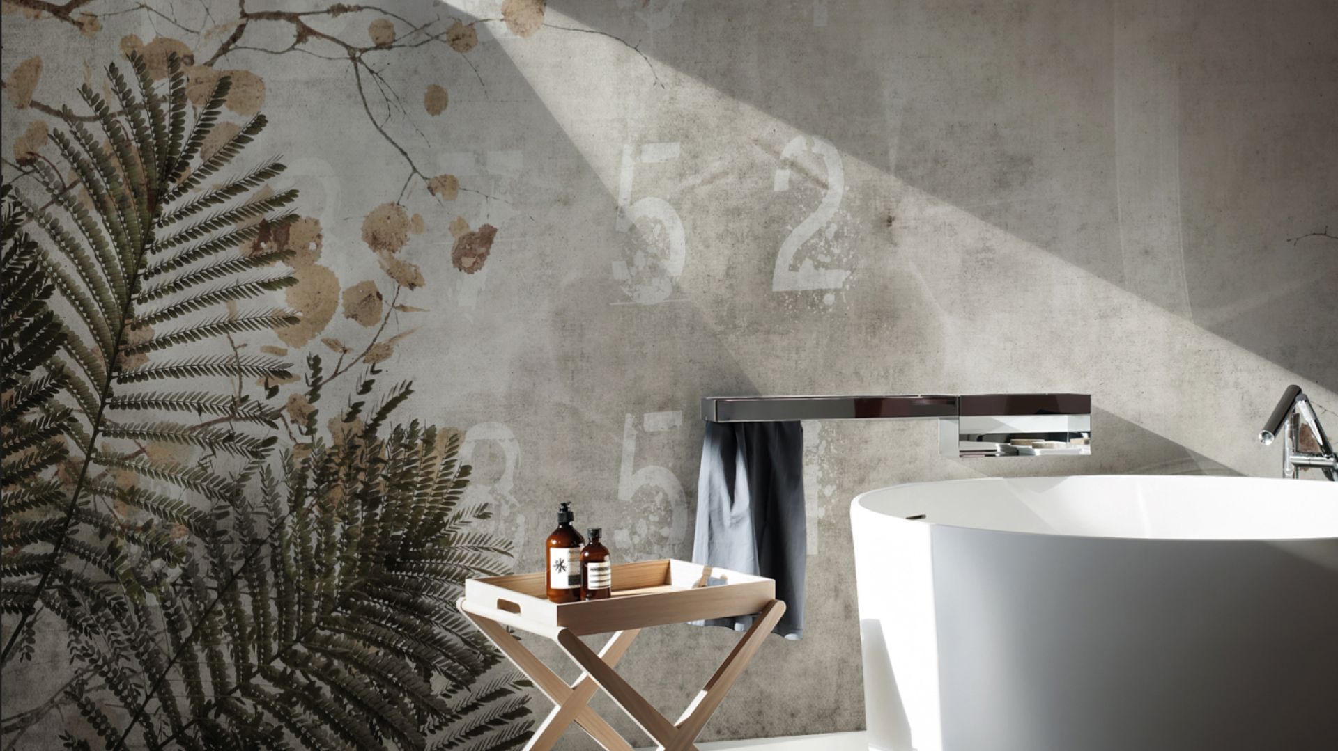 Wodoodporna tapeta Concrete Acacia z kolekcji David Selection. Fot. N.O.W. Edizioni