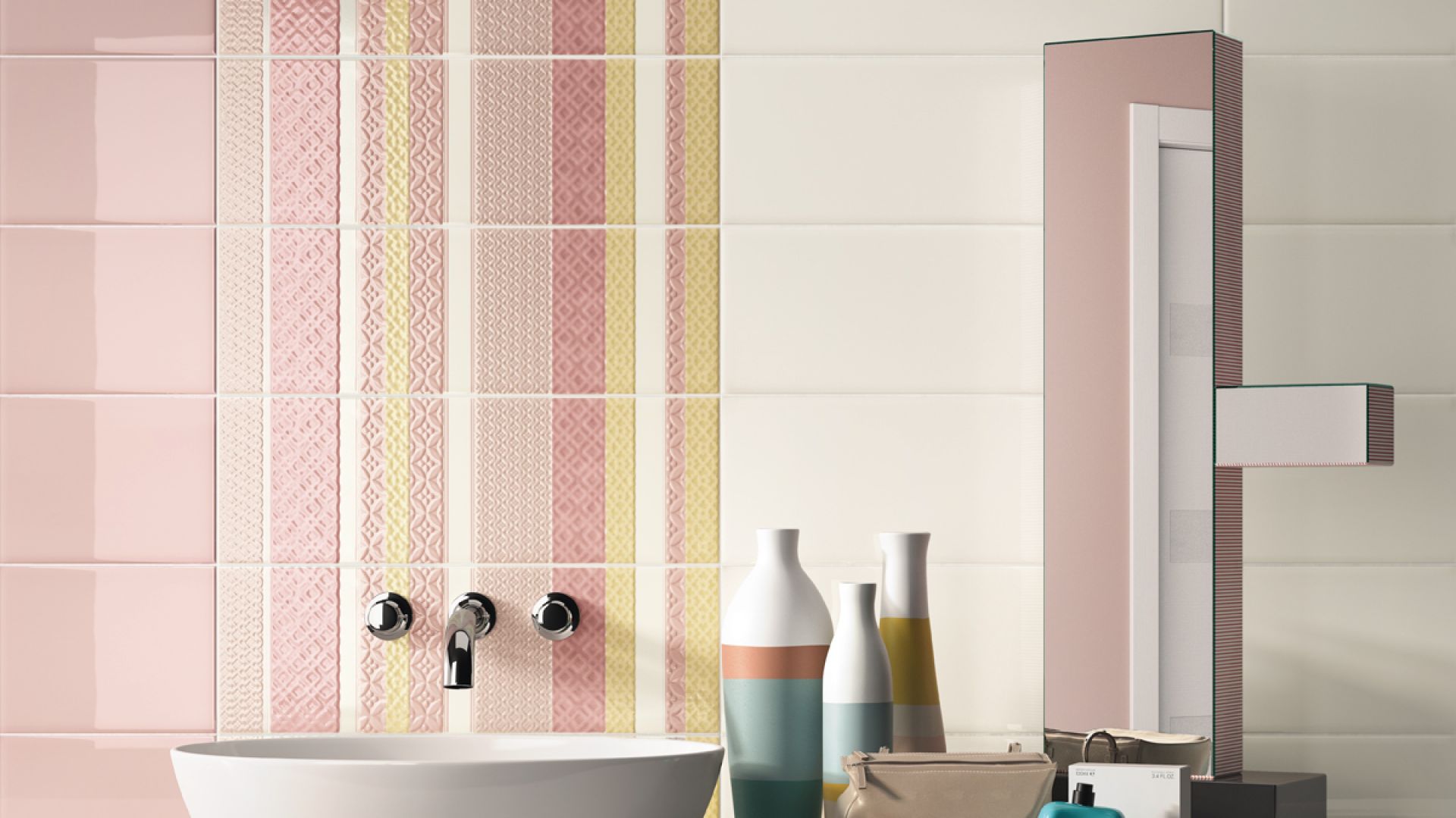 Kolorowe płytki ceramiczne z kolekcji Glass marki Imola Ceramica. Fot. Imola Ceramica
