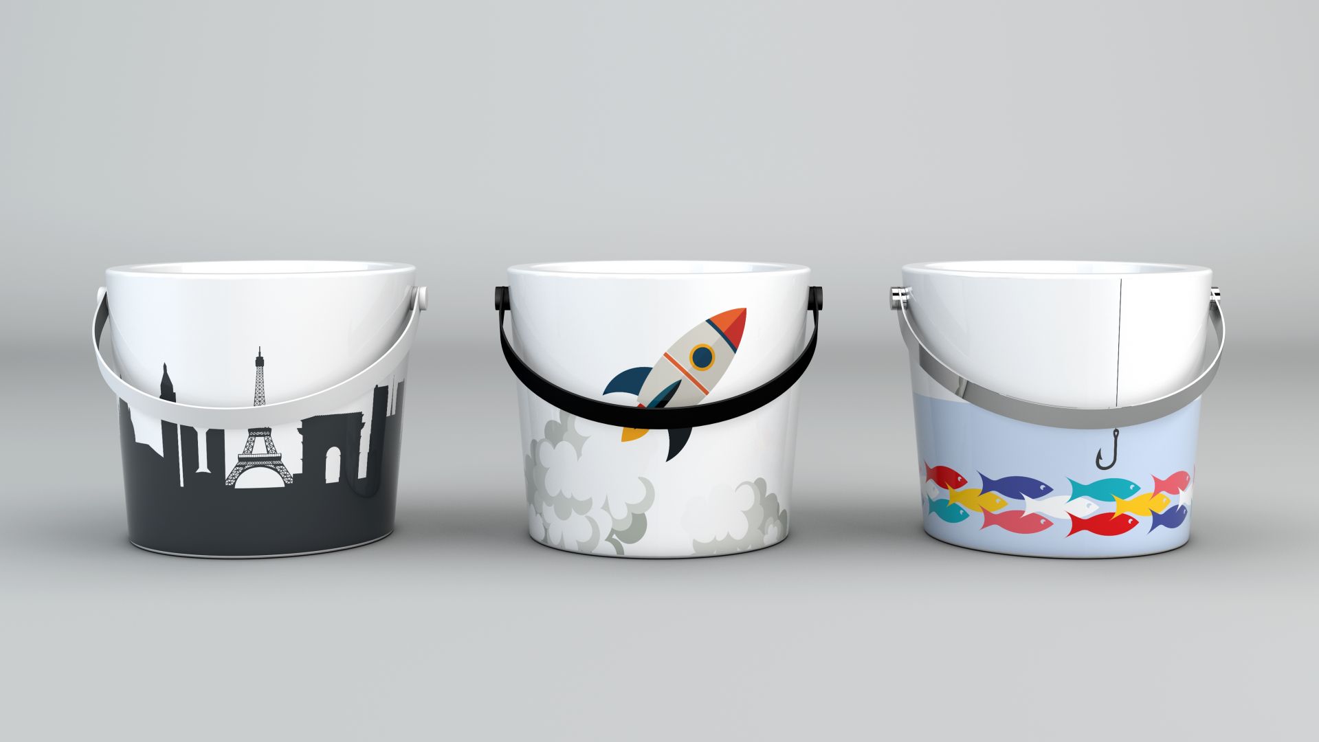 Umywalki z kolekcji Bucket. Fot. Scarabeo