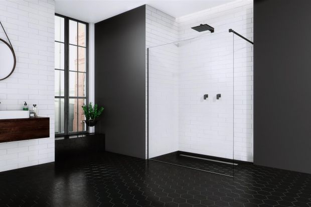 Kabiny prysznicowe: 3 modele z czarnymi profilami