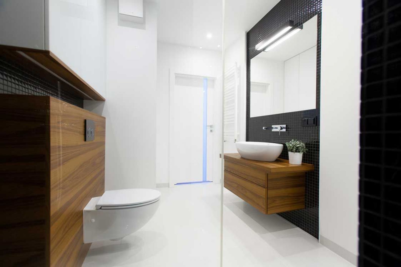 Oświetlenie w łazience. Proj. MGN Pracownia Architektury Wnętrz