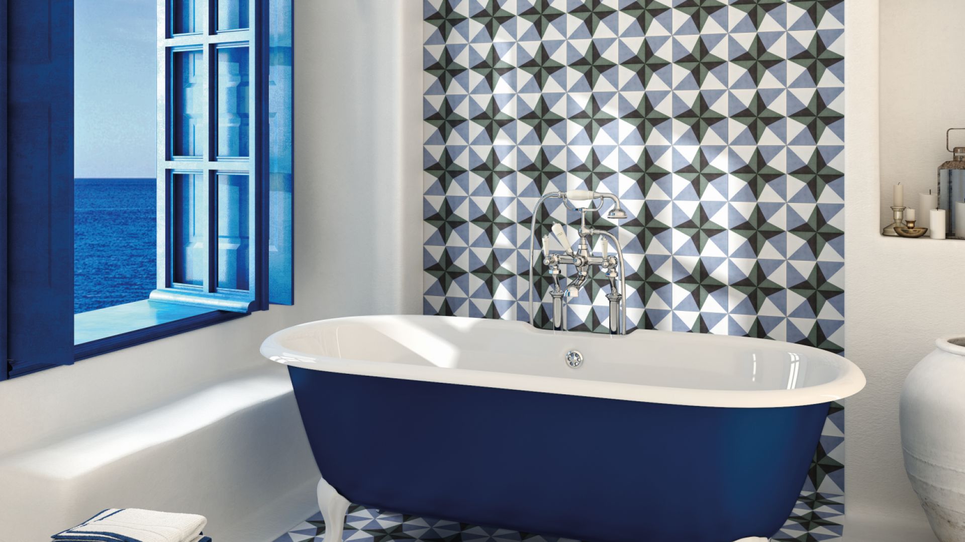 Płytki ceramiczne z kolekcji Sicily Tiles marki Devon&Devon. Fot. Devon&Devon