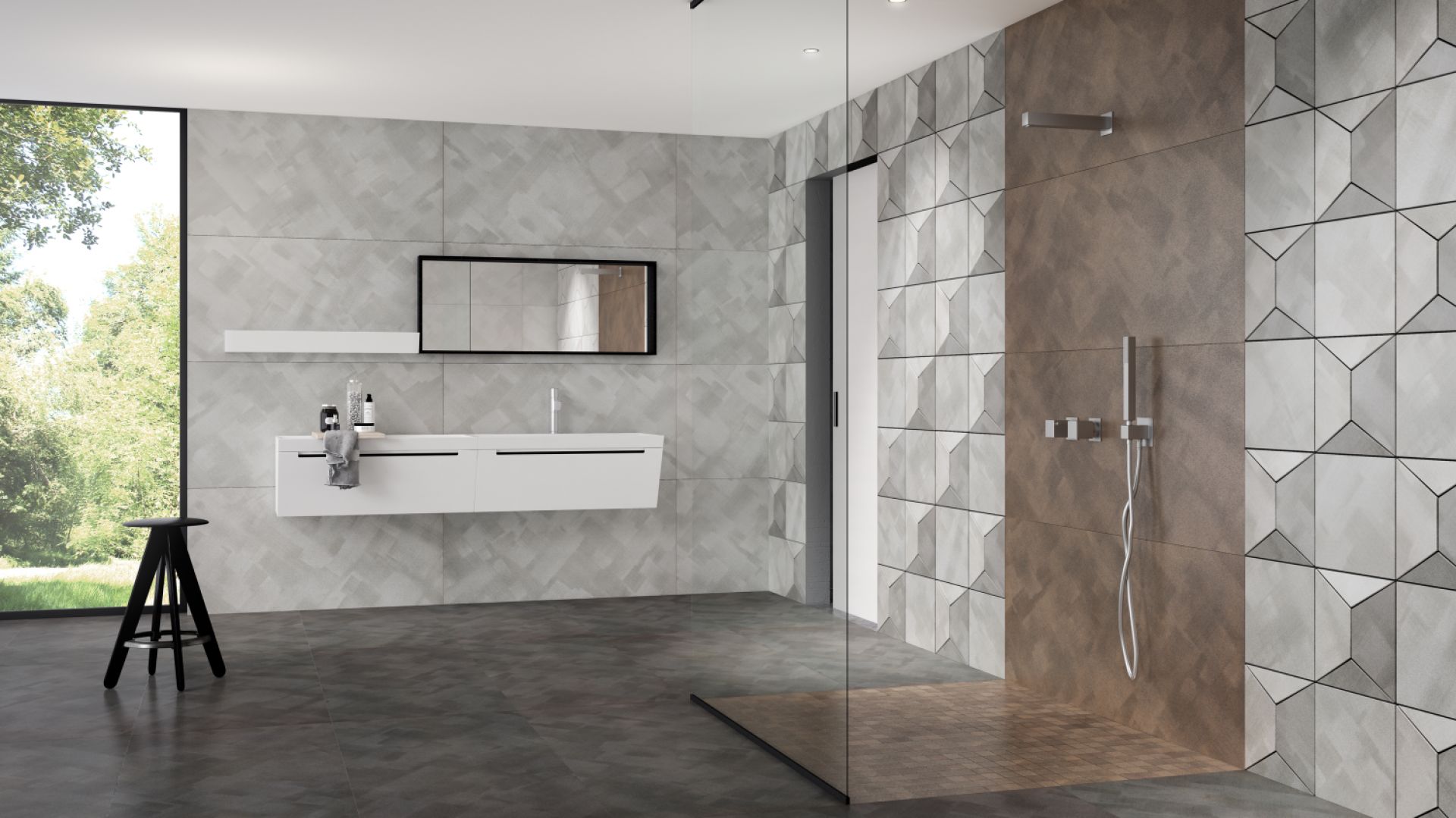 Trendy płytkowe z Cevisama. Na zdjęciu płytki ceramiczne z kolekcji Aluminium marki Apavisa. Fot. Apavisa