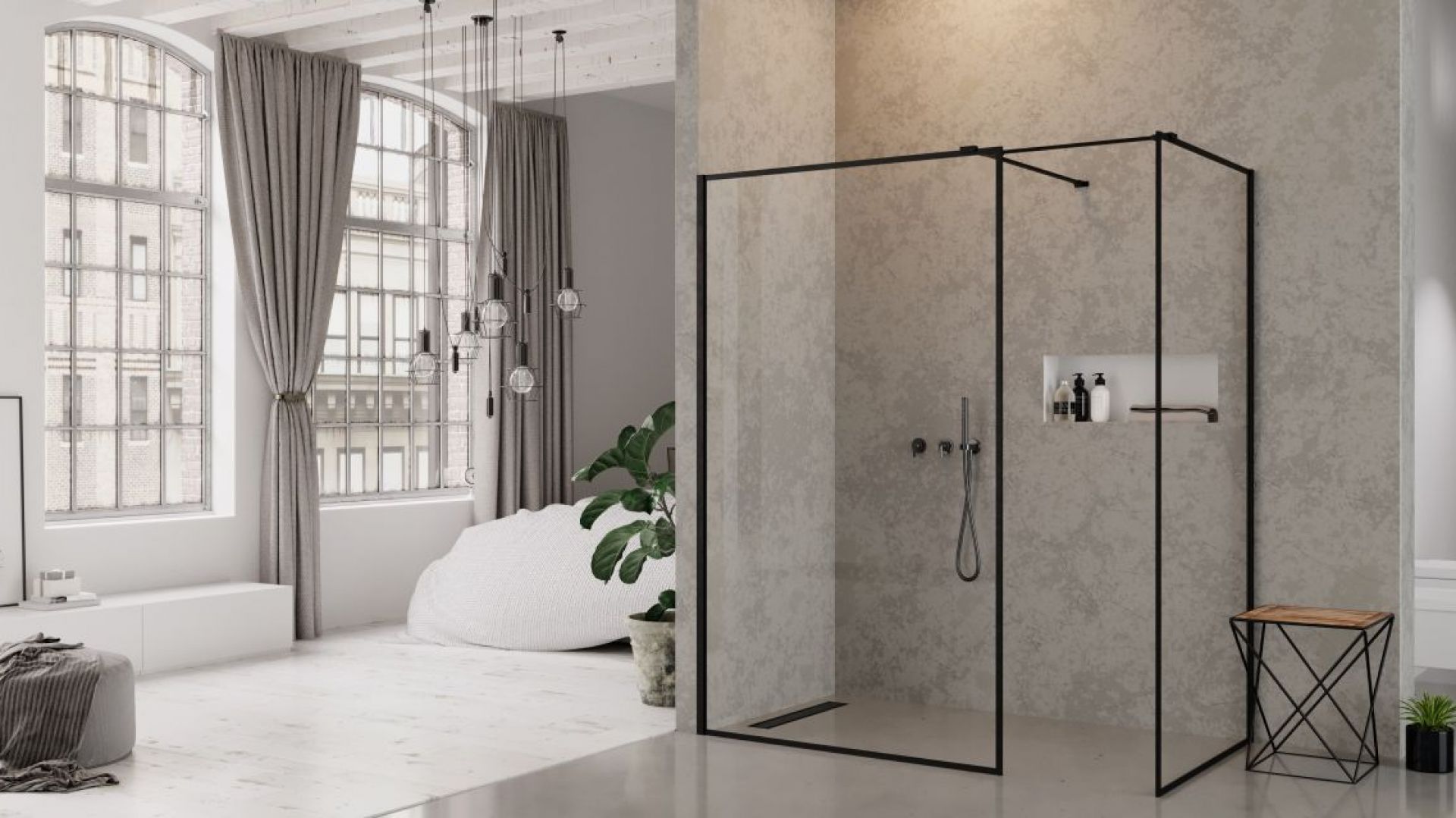 Kabina typu walk-in New Modus Black marki New Trendy. Fot. New Trendy
