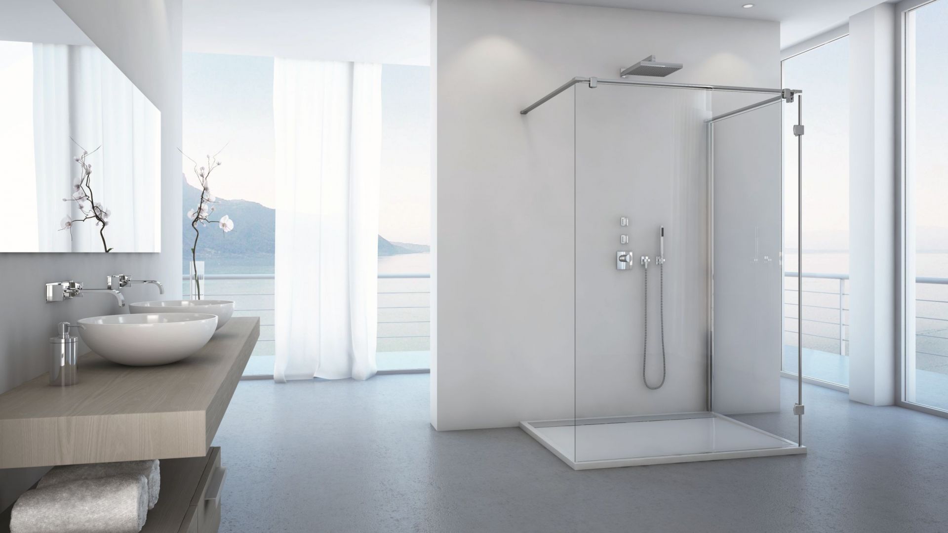 Kabina typu walk-in z serii Melia marki SanSwiss. fot. SanSwiss