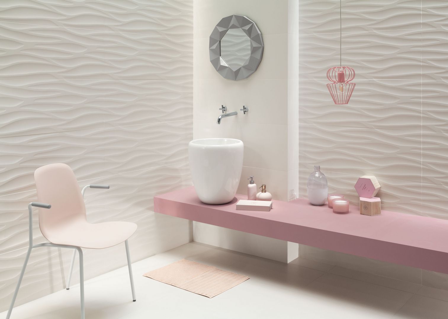 Płytki ceramiczne strukturalne z kolekcji Unit Plus. Fot. Tubądzin