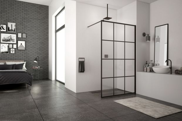 Kabiny prysznicowe: 5 modnych modeli z czarnymi profilami